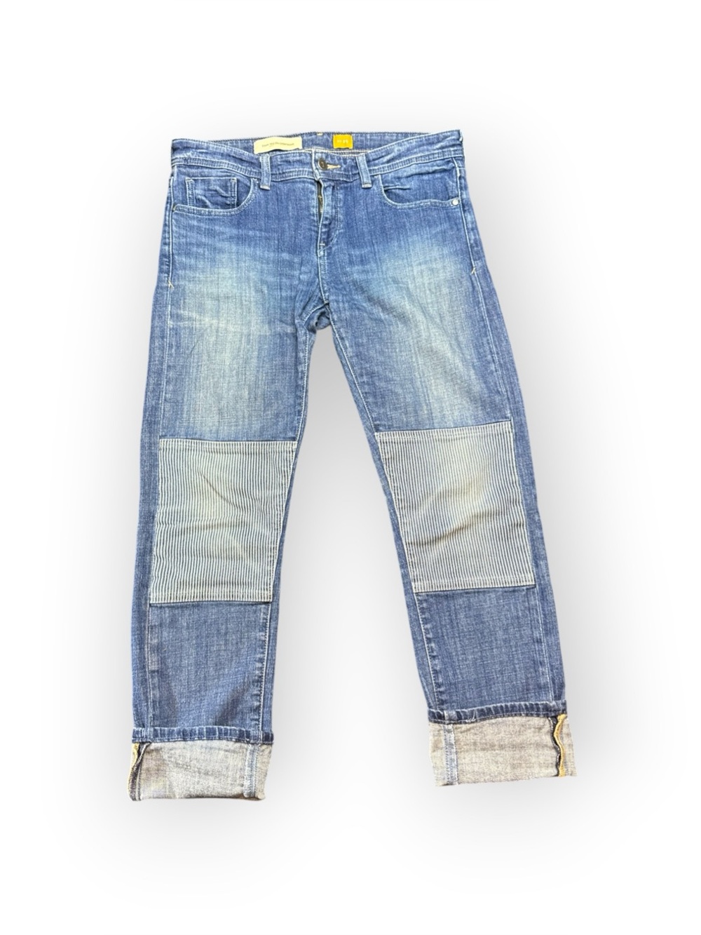 Women’s anthropologie pilcro and the letterpress Blue Washed Patchwork Jeans
